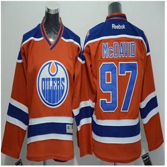 Youth Edmonton Oilers #97 Connor McDavid Orange NHL Jersey